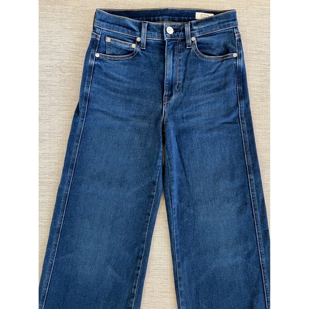AYR The Dynamo Size 26 Sayonara Dark Wash Wide Leg High Rise Jeans Stretch - Picture 7 of 8